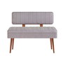 Hanah Home Banca 0701 - 1 Nogal y Gris 110 cm x 82.5 cm x 40 cm